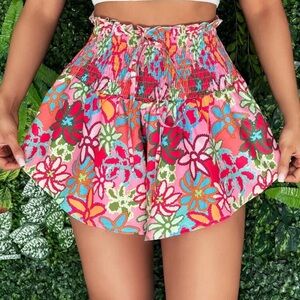 High Waisted Floral Shorts